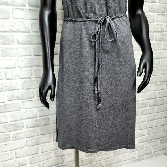 Lole Womens S Grey Tank Dress Cutout Back Tie Belt UPF50+ Moisture Wicking - Picture 4 of 10